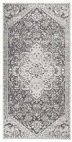 317053 vidaXL Tapete de exterior tecelagem lisa 100x200 cm cinzento-claro