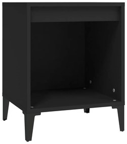 Mesa de cabeceira 40x35x50 cm preto