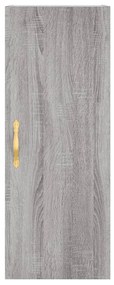Armário de parede 34,5x34x90 cm cinzento sonoma