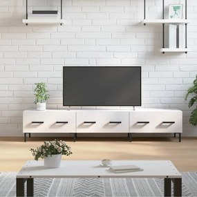 Móvel de TV 150x36x30 cm derivados de madeira branco brilhante