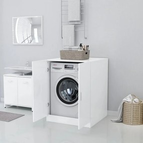 Armário para máquina de lavar roupa branco