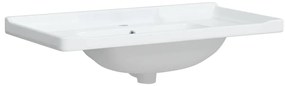 Lavatório casa de banho retangular 91,5x48x23cm cerâmica branco