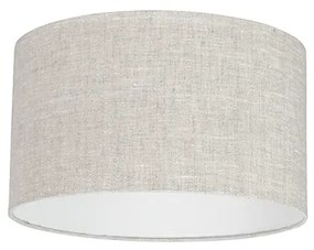 Abajur de tecido cinzento claro 35/35/20