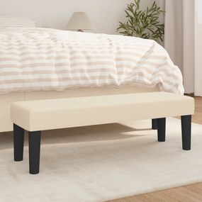 vidaXL Banco 100x30x30 cm tecido cor creme