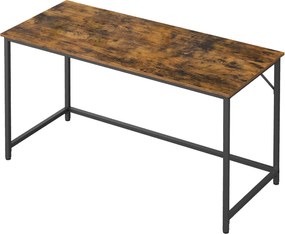 Secretária para escritório em casa 100 x 50 x 76 cm, estável, fácil de montar castanho-preto