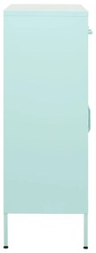 Armário de arrumação aço 80x35x101,5 cm verde-hortelã
