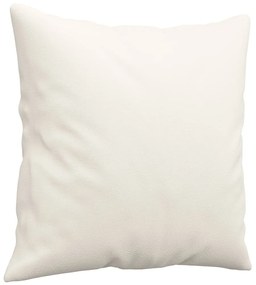 Almofadas decorativas 2 pcs 40x40 cm couro artificial cor creme