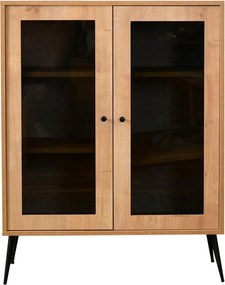 Aparador Calvin – Carvalho/Preto – 90x110x41 cm