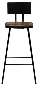 Conjunto de bar 3 pcs madeira recuperada maciça multicor