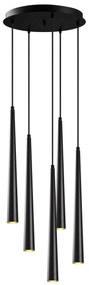 Candeeiro de Teto Ugur – Preto – 43 cm diâmetro, 135 cm altura