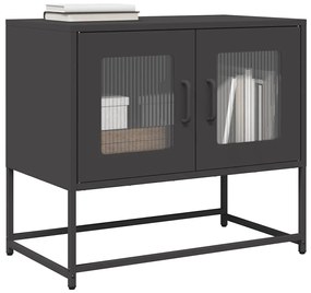 Móvel de TV 68x39x60,5 cm aço laminado a frio preto