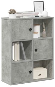 Estante 60x24x76,5 cm derivados de madeira cinzento cimento