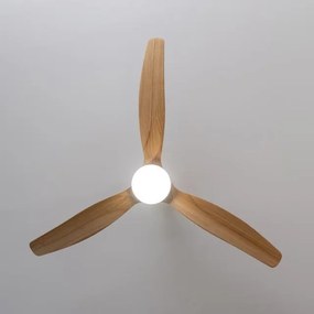 Ventoinha de teto EnergySilence Aero 5275 WhiteWood  de 40 W e 52’’ com motor DC, luz LED, dupla altura, controlo remoto