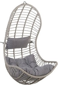 Cadeira suspensa em rattan cinzento PINETO Beliani