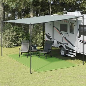 vidaXL Tapete de campismo para tenda 250x450 cm PEAD verde-claro