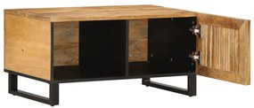 Mesa de centro 80x51x40 cm madeira de mangueira áspera maciça