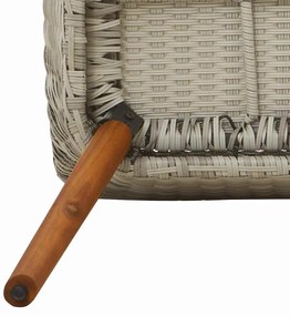 Conjunto de sala de jantar 9 pcs Cinzento-claro