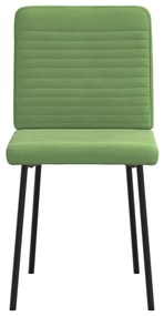 Cadeiras de jantar 2 pcs veludo verde-claro