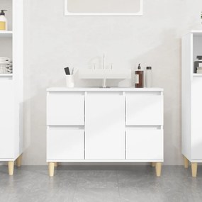 vidaXL Armário de lavatório 80x33x60 cm derivados de madeira branco