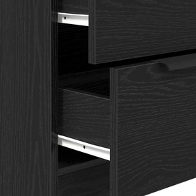 Buffet de Carvalho Preto vidaXL 60x30x70 cm em Madeira Fabricada