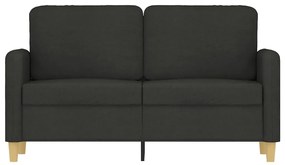 Sofá de 2 lugares tecido 120 cm preto