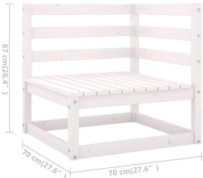 8 pcs conjunto lounge de jardim c/ almofadões pinho maciço