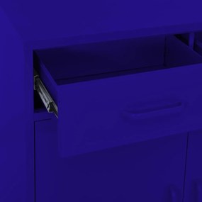 Armário de arrumação aço 80x35x101,5 cm azul-marinho
