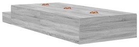 Cama de Armazenamento Cinzento Sonoma 90x190 cm
