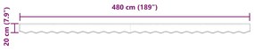Valance de Toldos pra Estrutura de 5m Preto 4.8x0.2m