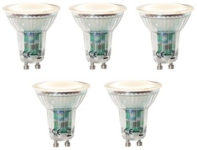Conjunto de 5 lâmpadas LED GU10 com sensor crepuscular 3W 200 lm 2700K
