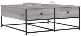 Mesa de centro 100x99x40 cm derivados madeira cinzento sonoma