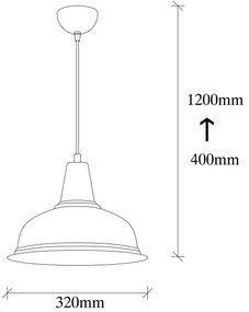 Candeeiro Suspenso Berceste – Preto – 32 x 32 cm