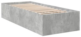Estrutura de cama 75x190 cm derivados de madeira cinza cimento