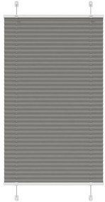 Antracite Plissada Cega 75x150 cm Largura Tecido 74,4 cm