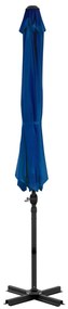 Guarda-sol cantilever com poste alumínio 300 cm azul ciano