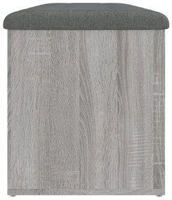 Banco arrumação 102x42x45 cm derivados madeira cinzento sonoma