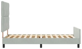 Estrutura de Cama vidaXL Cinza Claro 90x190 cm Veludo