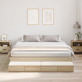 vidaXL Estrado de Cama Carvalho Sonoma 200x200 cm
