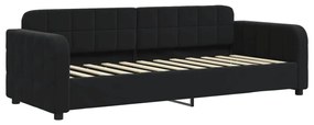 Sofá-cama com colchão 80x200 cm veludo preto