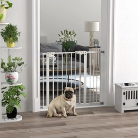 Barreira de segurança para animais Largura ajustável: 74-80/87 - 94 cm (com haste de ajuste) com fecho automático e sistema de dupla travagem, sem nec
