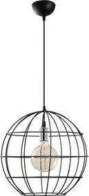 Candeeiro de Teto Tel – Preto – Diâmetro 40 cm, Altura 136 cm