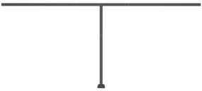 Toldo retrátil manual com LED 600x300 cm antracite