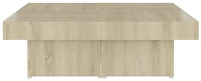 Mesa de centro 90x90x28 cm contraplacado carvalho sonoma