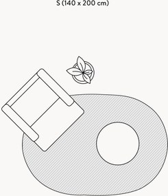 Tapete oval para interior e exterior Nandi