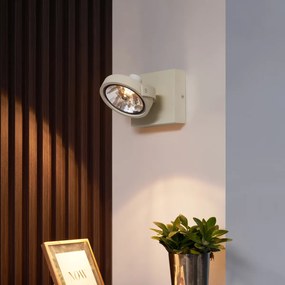 Foco de teto moderno bege G9 redondo giratório e inclinável - Go