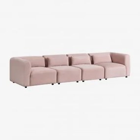 Sofá Modular Fogler De 4 Peças Bombazina Rosé - Sklum