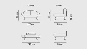 Hall Stand Viyana DA – Nogueira e Antracite – 150x200x35 cm