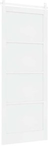 Porta Deslizante vidaXL com Conjunto de Ferragens Branca 93x232 cm Mad