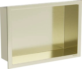 Mexen X-Wall-R prateleira de embutir com flange 30 x 20 cm, ouro escovado - 1950302010
