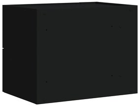 Mesas de cabeceira de parede 2 pcs 45x30x35 cm preto